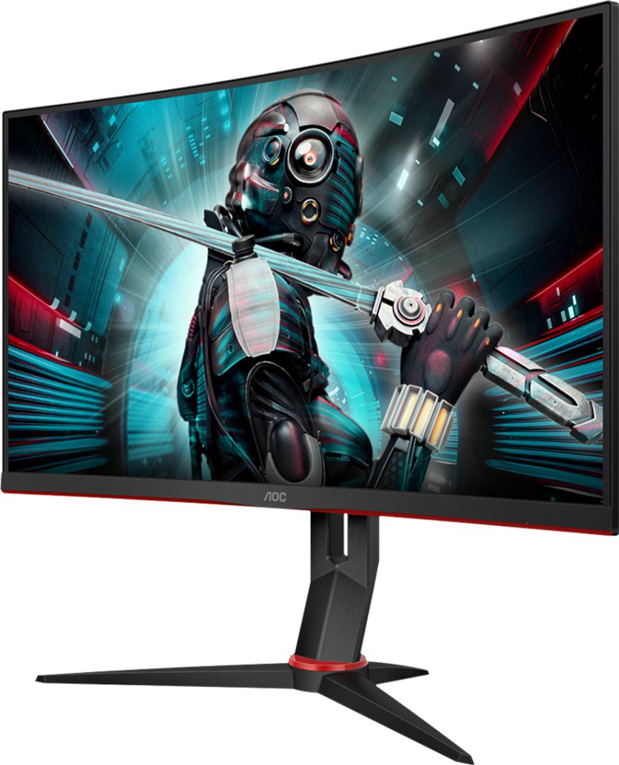 MONITOR AOC - gaming 27 inch, Gaming, VA, WQHD (2560 x 1440), wide, 250 cd/mp, 1 ms, HDMI x 2 | Display Port, "CQ27G2U/BK" (timbru verde 7 lei)