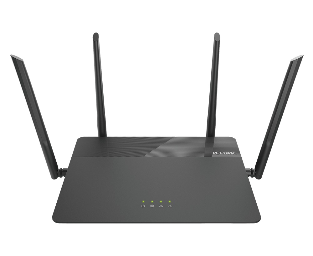 ROUTER D-LINK wireless 1900Mbps, 4 porturi Gigabit, 4 antene externe, Dual Band AC1900 (1300/600Mbps), AC SmartBeam, MU-MIMO, black "DIR-878" (timbru verde 0.8 lei)