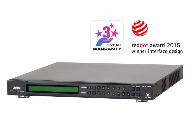 8x9 4K HDMI Matrix Switch w Scaler Aten "VM6809H-AT-G" (timbru verde 2 lei)