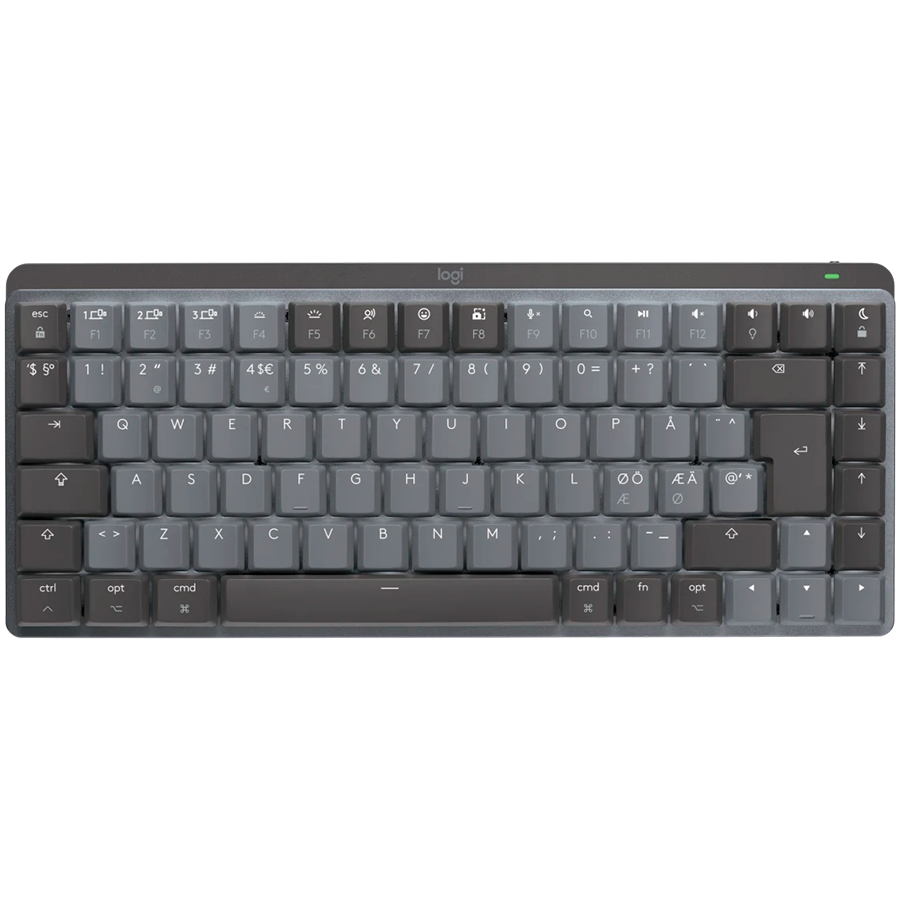 LOGITECH MX Mechanical Mini for Mac Minimalist Wireless Illuminated Keyboard - SPACE GREY - US INTL - 2.4GHZ/BT - N/A - EMEA - TACTILE "920-010837" (timbru verde 0.8 lei)