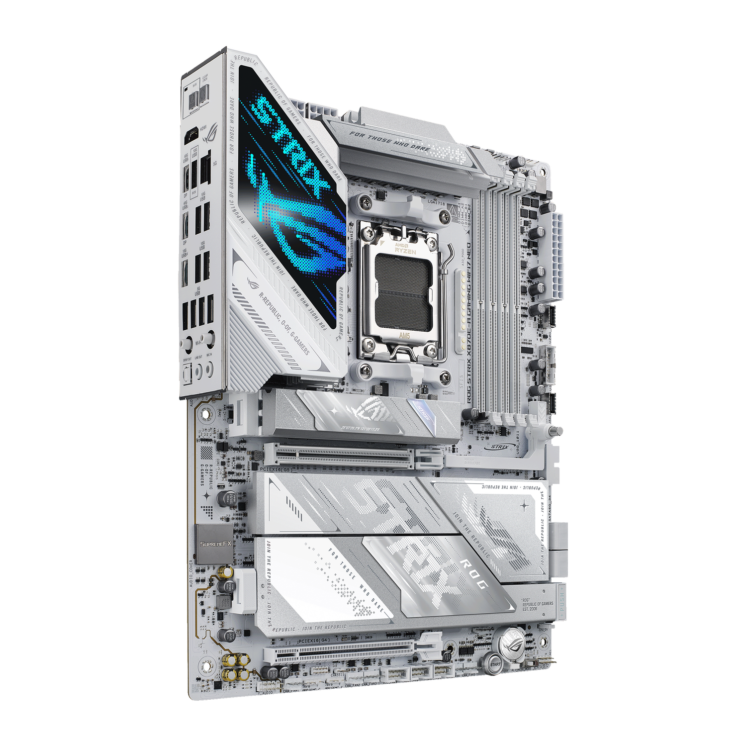 Placa de baza Asus ROG STRIX X870E-A GAMING WIFI7 NEO, AM5, DDR5, ATX, Alb, 90MB1P30-M0EAY0 "ROG STRIX X870E-A GAMING NEO" - imagine 2