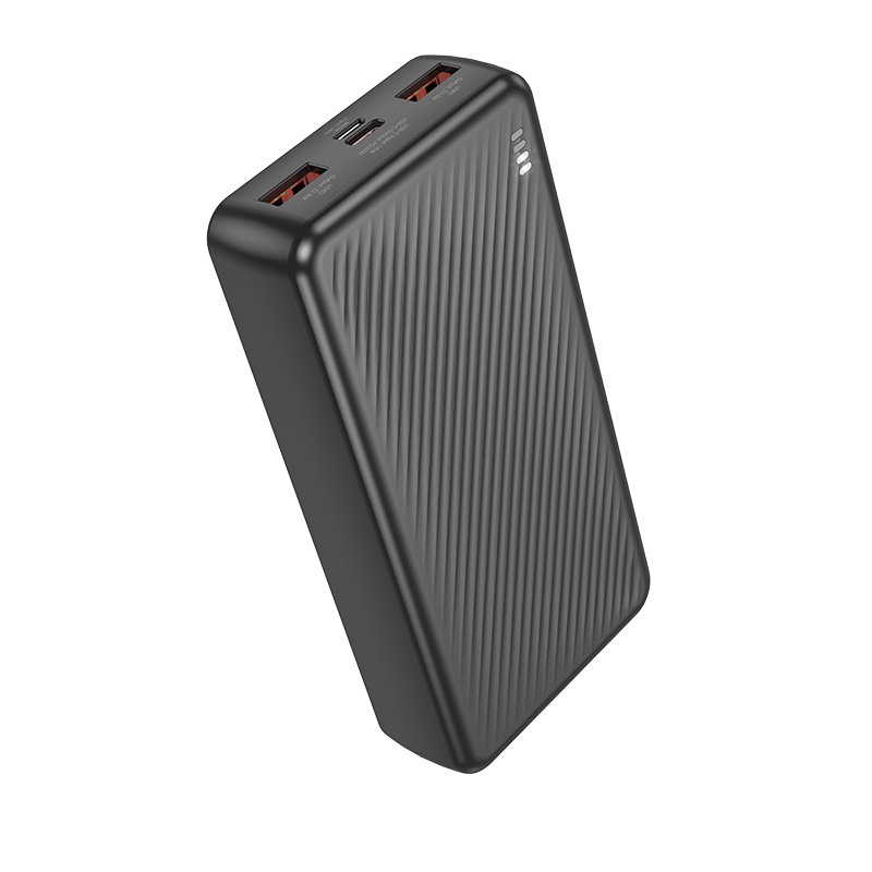 POWER BANK Borofone "BJ56A", 20000mAh, 22.5W, 2 x USB; 1 x USB Type-C, 1 x Micro USB, total 2A, negru, "6941991111822" (timbru verde 0.98 lei)