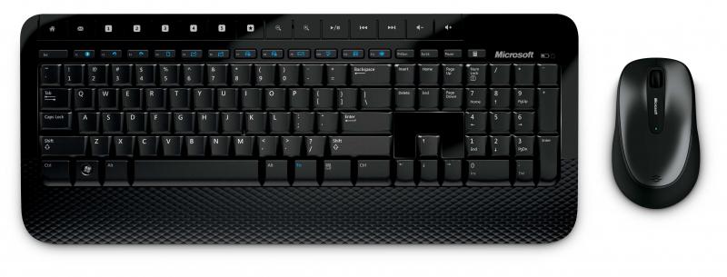 Kit TASTATURA si Mouse Microsoft, "Desktop 2000", wireless, 113 taste format standard, mouse , 3/1 butoane, negru, "M7J-00015" (timbru verde 0.8 lei)