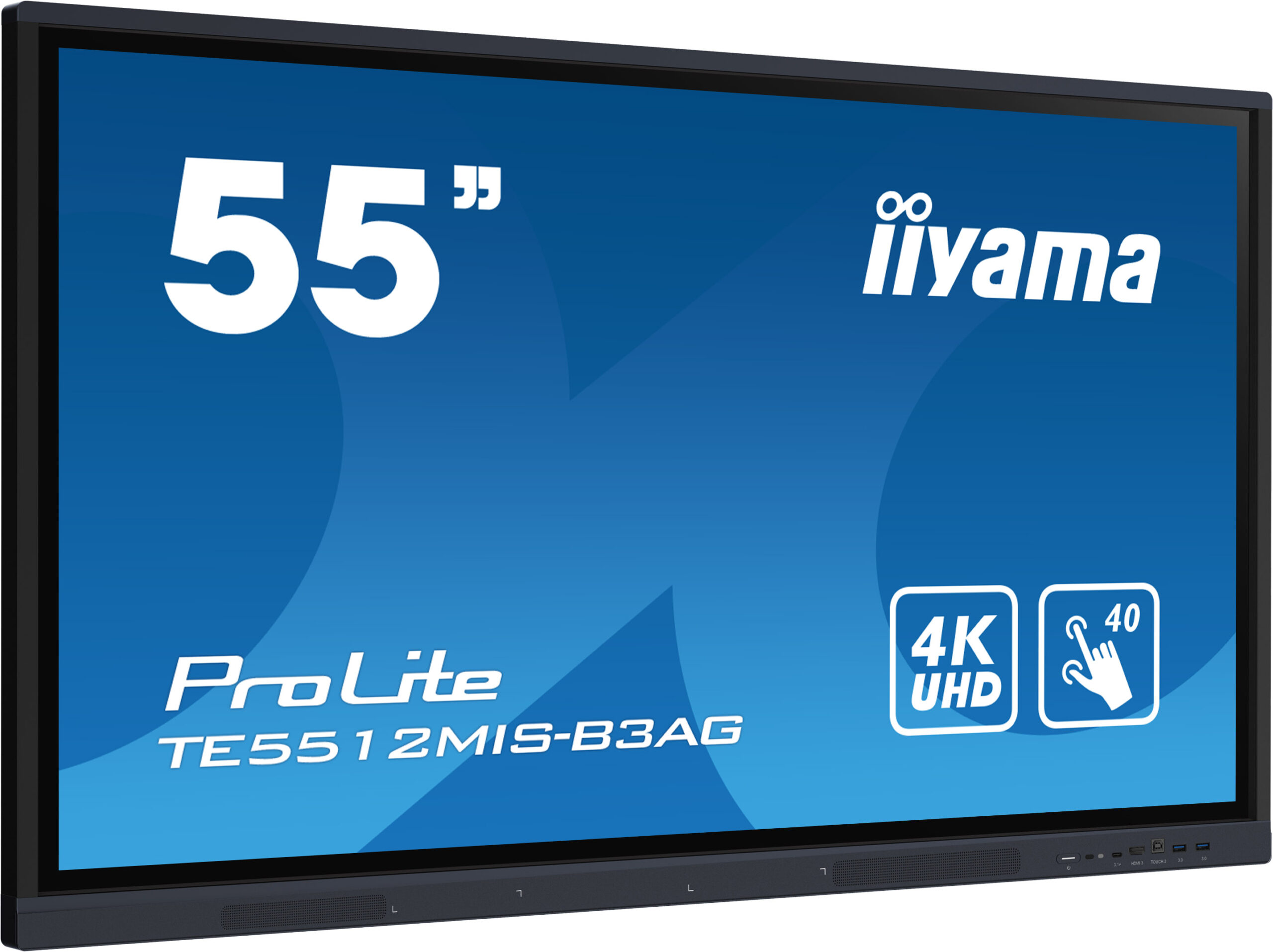 The TE5512MIS-B3AG is an exceptional 4K UHD interactive display designed by iiyama to enhance collaboration,LCD screen, PureTouch-IR, iiWare 10 with Android 11. "TE5512MIS-B3AG" (timbru verde 7 lei)