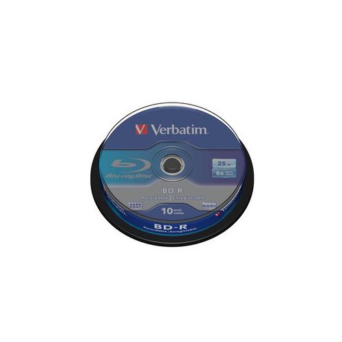 BD-R VERBATIM, 25GB, VITEZA 6X, SPINDLE, SET 10 BUC, "43742"