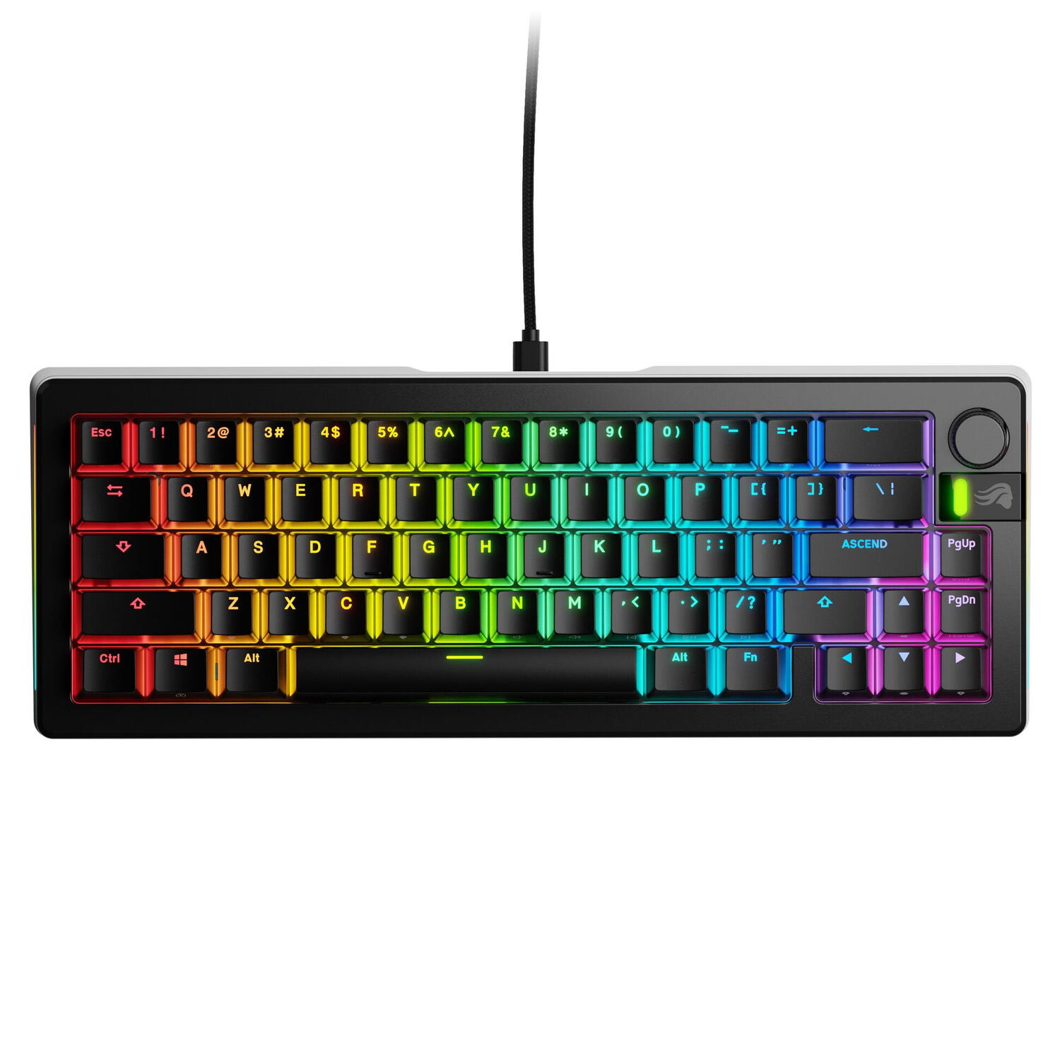 Glorious Tastatura mecanica GMMK 3 PRO 65% Prebuilt, USB-C, Fox Switches, US layout, 66 taste, Negru "GLO-KB-GMMK3-PRO-65-PB-FOX-W-BLK-US" (timbru verde 0.8 lei)