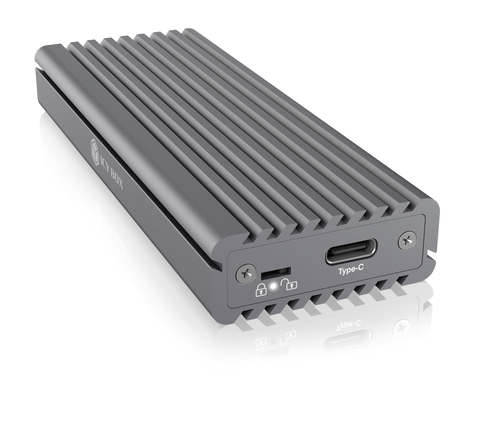 RACK extern Icy Box, pt. SSD, 1xM.2 SSD la USB 3.1 gen2-C,pana la 10Gbit/s, 22x30/ 42/ 60/ 80, aluminiu,radiator aluminiu+pad silicon,prot.scriere, negru, "IB-1817M-C31" (timbru verde 0.8 lei )