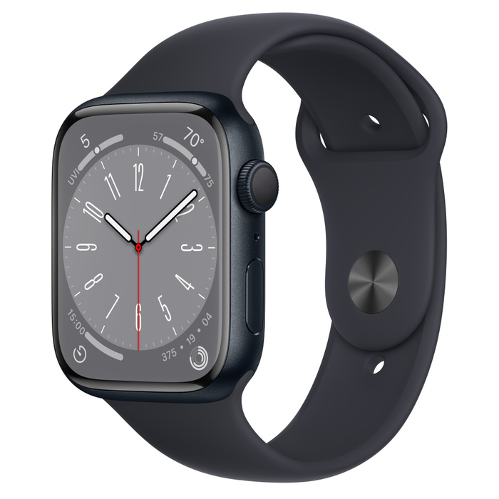 Apple Watch S8 GPS 45mm+BandM/L-Midnight "MNUL3" (timbru verde 0.18 lei)