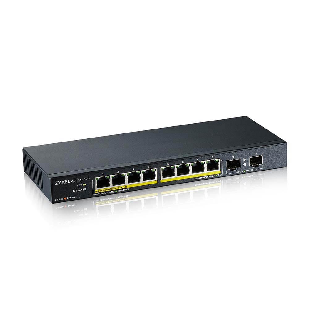 ZYXEL GS1100-10HP 10PORT GBE POE SWITCH "GS1100-10HP-EU0102F" (timbru verde 2 lei)