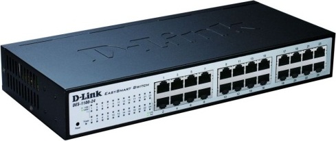 SWITCH D-LINK 24 porturi 10/100Mbps, carcasa metalica, rackabil, "DES-1100-24" (timbru verde 2 lei)