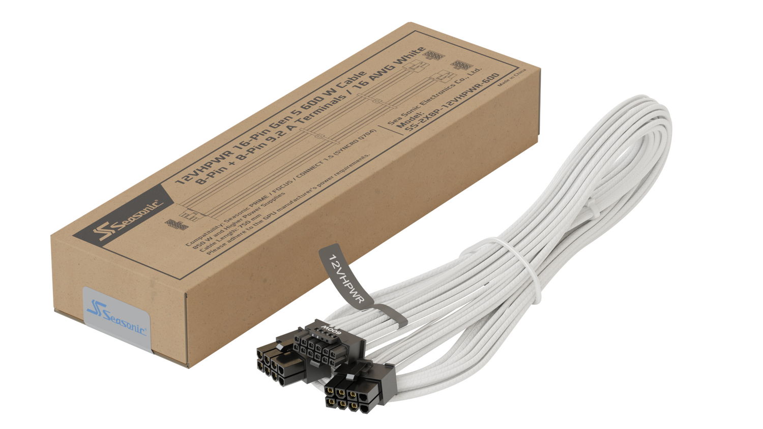 Seasonic SS2X8P-12VHPWR-600 / white "SS2X8P-12VHPWR-600 / white"