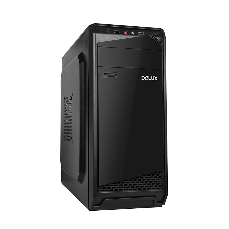 CARCASA DELUXE Middle Tower ATX, 450 (230W for 450W Desktop PC), USB 2.0 x 2 | Jack 3.5mm x 2, fara accesorii, "DW605" (timbru verde 0.8 lei)
