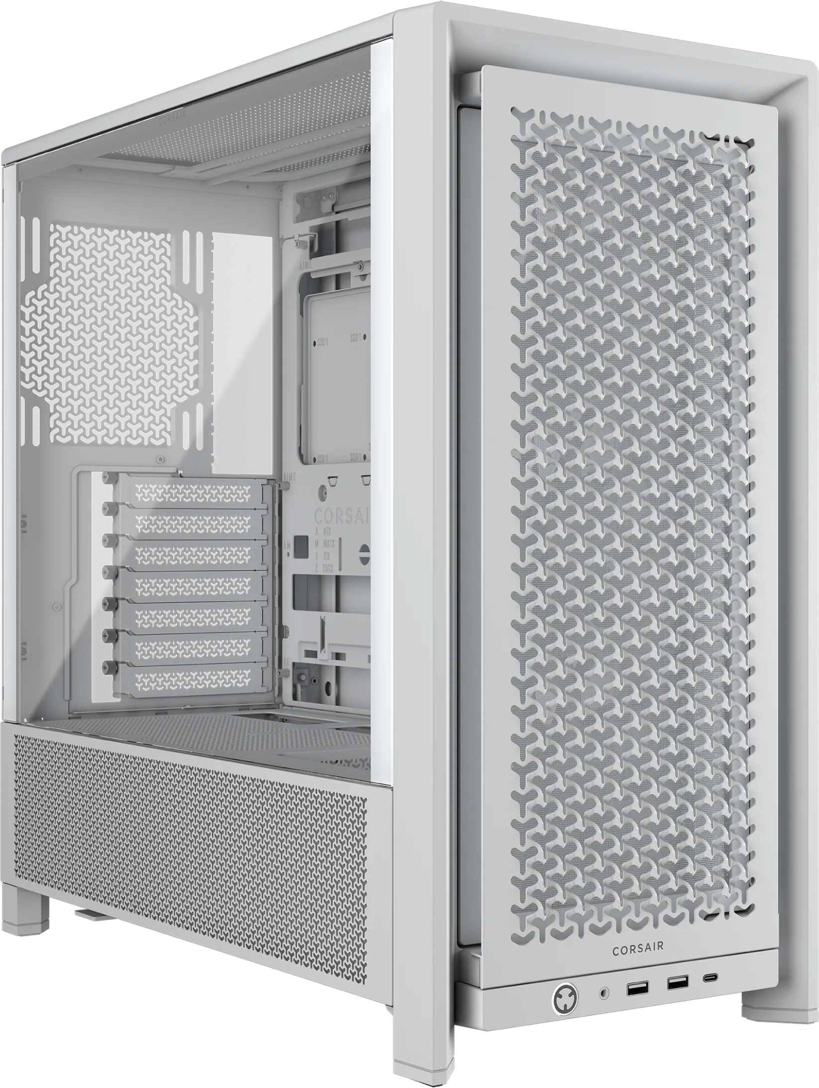 Carcasa Corsair Frame 4000D RS, Mid-Tower, E-ATX, Alb "CC-9011313-WW" (timbru verde 0.32 lei)