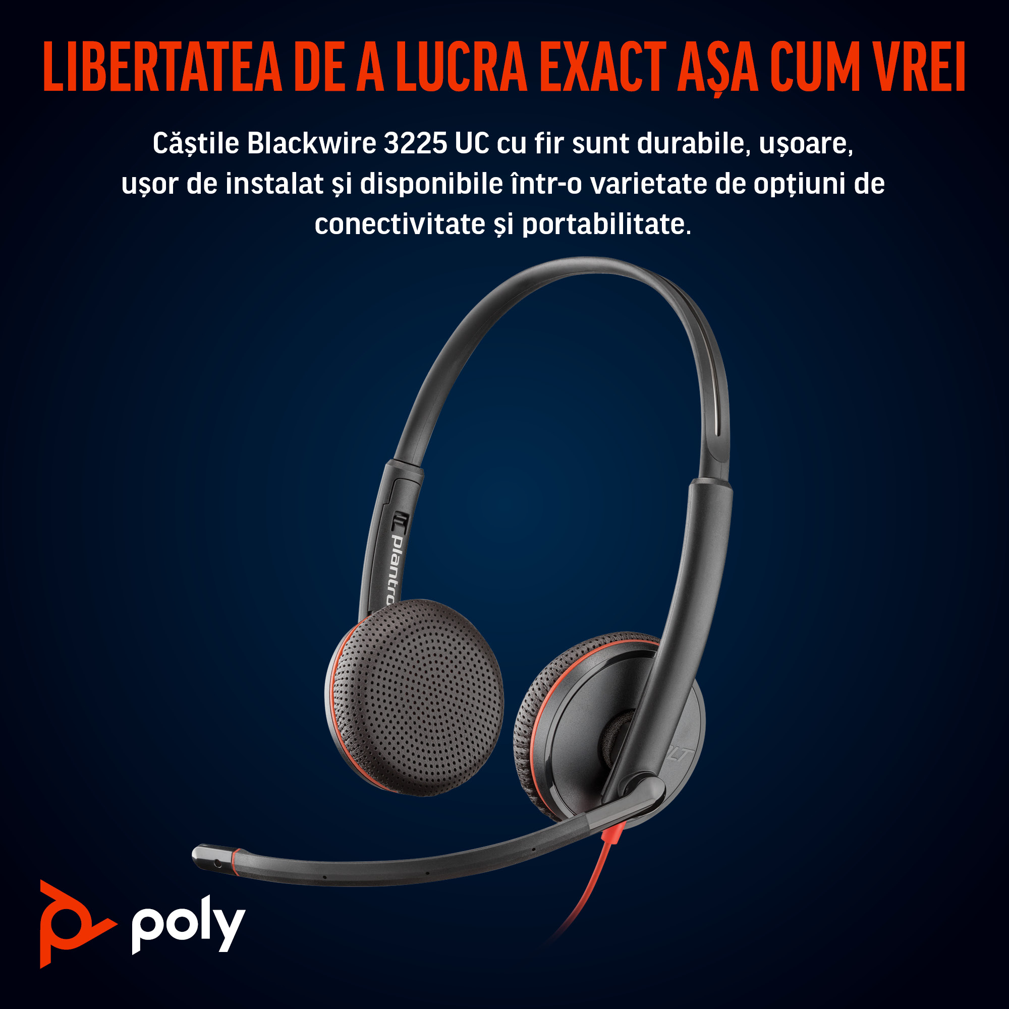 Poly BW 3225 USB-C HS +3.5mmP +USB-C/A"8X229AA" - imagine 7