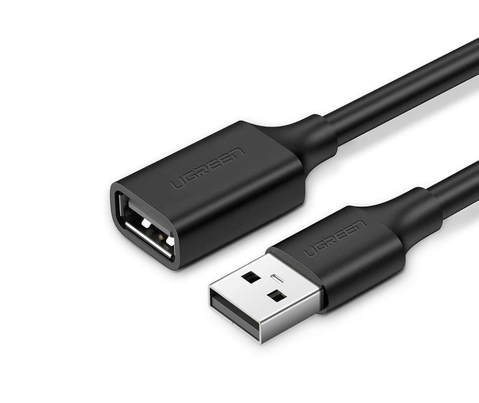 CABLU USB Ugreen prelungitor, "US103" USB 2.0 (M) la USB 2.0 (T), 3 m, negru, "10317" (timbru verde 0.18 lei) - 6957303813179