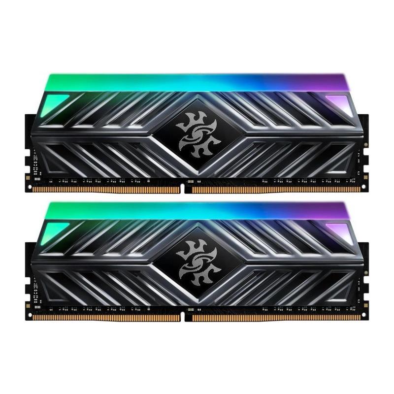 Memorie DDR Adata - gaming DDR4 32 GB, frecventa 3200 MHz, 16 GB x 2 module, radiator, iluminare RGB, "AX4U320016G16A-DT4"