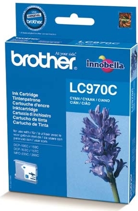 Cartus Cerneala Original Brother Cyan, LC970C, pentru DCP-135C|150C|153C|157C|235C|260C|MFC-260C, 300,, (timbru verde 0.15 lei), "LC970C"