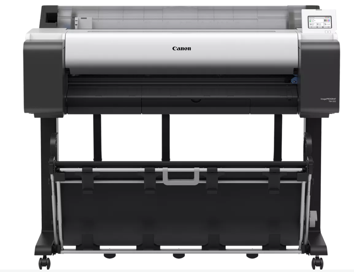 Plotter Inkjet Color Canon TM-355, A0, Functii: Imprimare, Viteza de Printare Monocrom:,Viteza de printare color:0:17-2.23,Conectivitate:USB|Retea|Wi-Fi, Duplex:,ADF:(Timbru Verde 23lei) "6244C003AA"