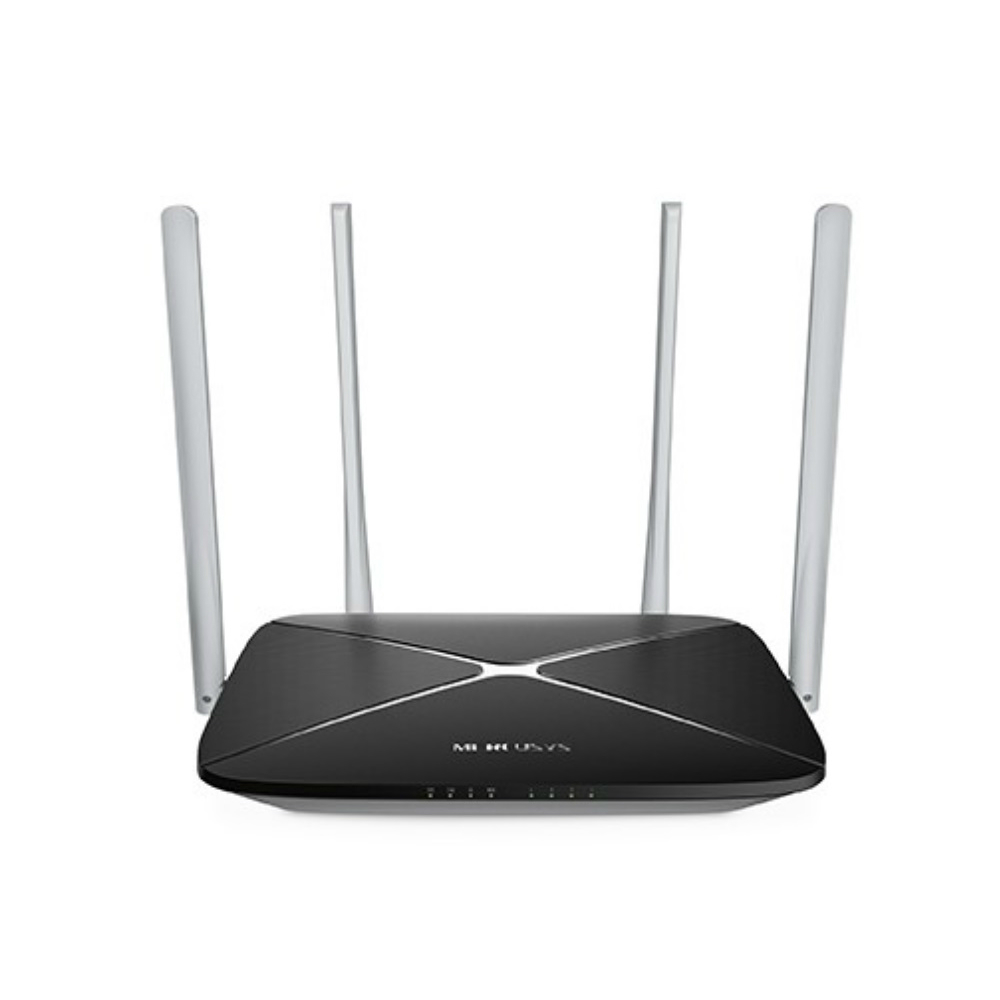 ROUTER MERCUSYS wireless 1200Mbps, 4 porturi 10/100Mbps, Dual Band AC1200 "AC12" (timbru verde 0.8 lei) 692884