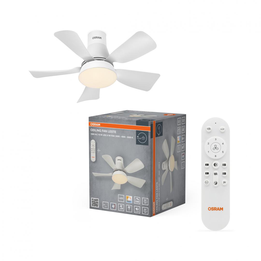 CEILING FAN LESTE 445 21W CCT OSRAM "000004058075857735" (timbru verde 2 lei)