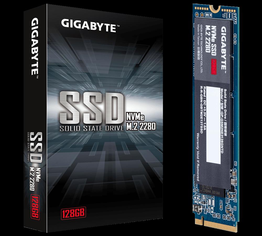 SSD GIGABYTE, 128 GB, M.2, PCIe Gen3.0 x4, 3D Nand, R/W: 1550/550 MB/s, "GP-GSM2NE3128GNTD"