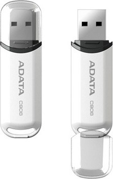 MEMORIE USB 2.0 ADATA 16 GB, cu capac, carcasa plastic, alb, "AC906-16G-RWH" (timbru verde 0.03 lei)