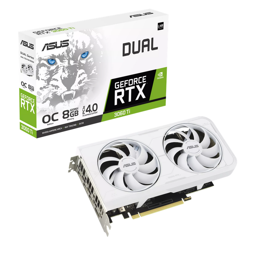 Asus GF Dual RTX 3060 Ti 8G OC White "DUAL-3060TI-O8G6XW"