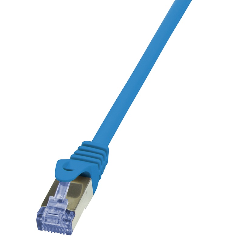 PATCH CORD S/FTP LOGILINK Cat6a, LSZH, cupru, 0.5 m, albastru, AWG26, dublu ecranat "CQ3026S" (timbru verde 0.08 lei)