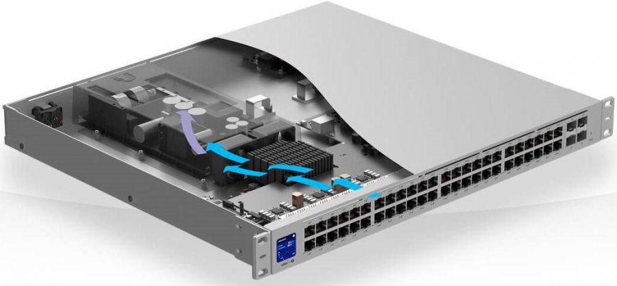 SWITCH Ubiquiti, Gigabit x 48, SFP+ x 4, managed, rackabil, carcasa metalica, "USW-PRO-48" (timbru verde 2 lei)