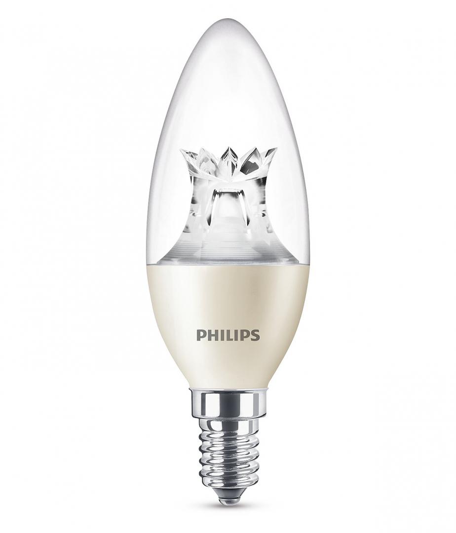 BEC LED Philips, soclu E14, putere 4W, forma lumanare, lumina alb calda, alimentare 220 - 240 V, "000008718696453667" (timbru verde 0.45 lei)