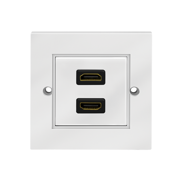 PRIZA de perete LOGILINK, HDMI x 2, cupla (M/M), alb, "AH0018" (timbru verde 0.18 lei)