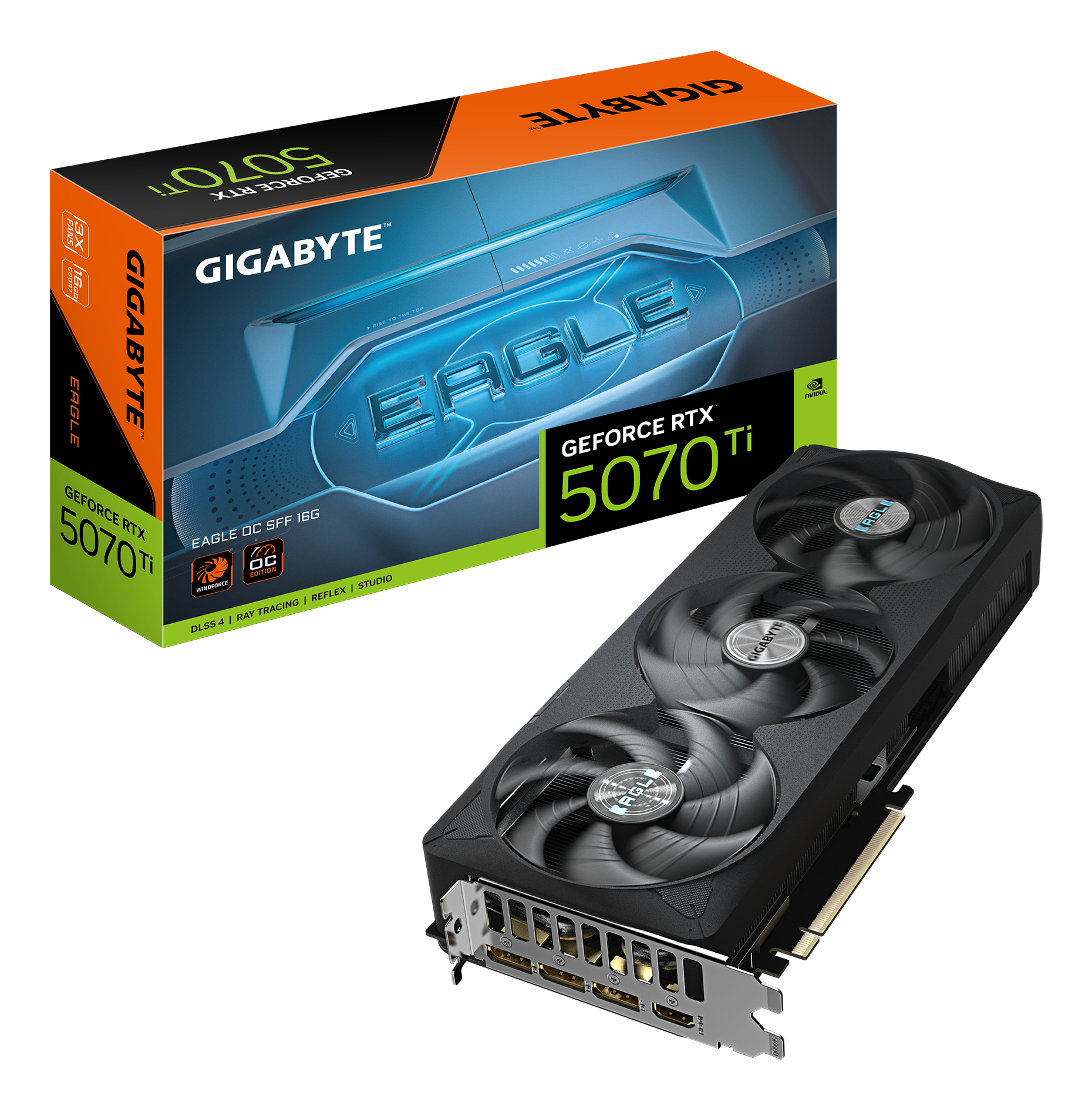 Placa video Gigabyte GeForce RTX 5070 Ti Eagle OC SFF 16G, 16384 MB GDDR7 "GV-N507TEAGLE OC-16GD"