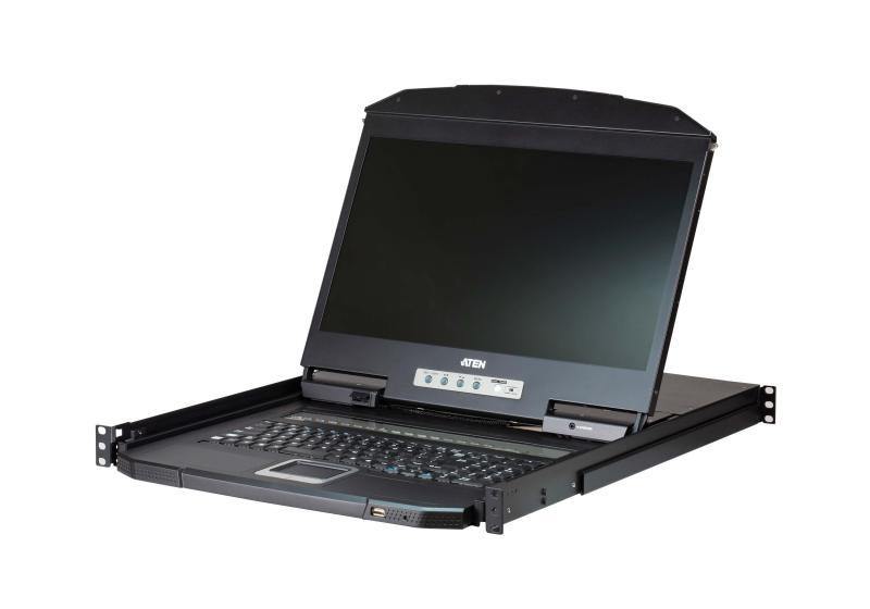 Aten 16P Short Depth Single Rail LCD KVM "CL3116NX-ATA-AG" (timbru verde 0.8 lei)