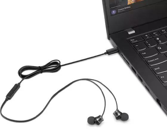 Lenovo USB-C Wired In-Ear Headphones "4XD1J77351" (timbru verde 0.18 lei)