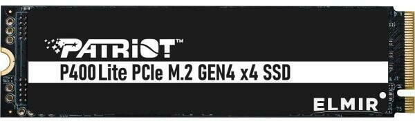 SSD PATRIOT, P400, 1TB, M.2, PCIe Gen 4 x4 NVMe1.4, R/W: 3500 MB/s/2700 MB/s MB/s, "P400LP1KGM28H"