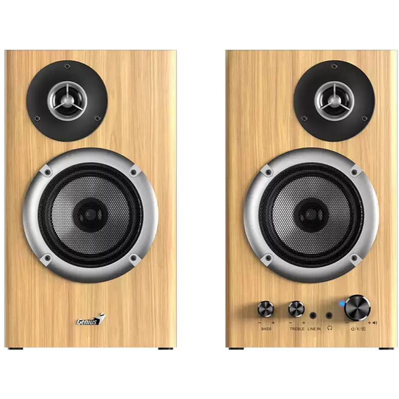BOXE GENIUS 2.0, bluetooth, RMS: 50W (2 x 25W), bass control, treble control, mufa casti, Line-in 3.5mm, pine wood, "SP-HF1812BT" "31730055403" (timbru verde 4.00 lei)