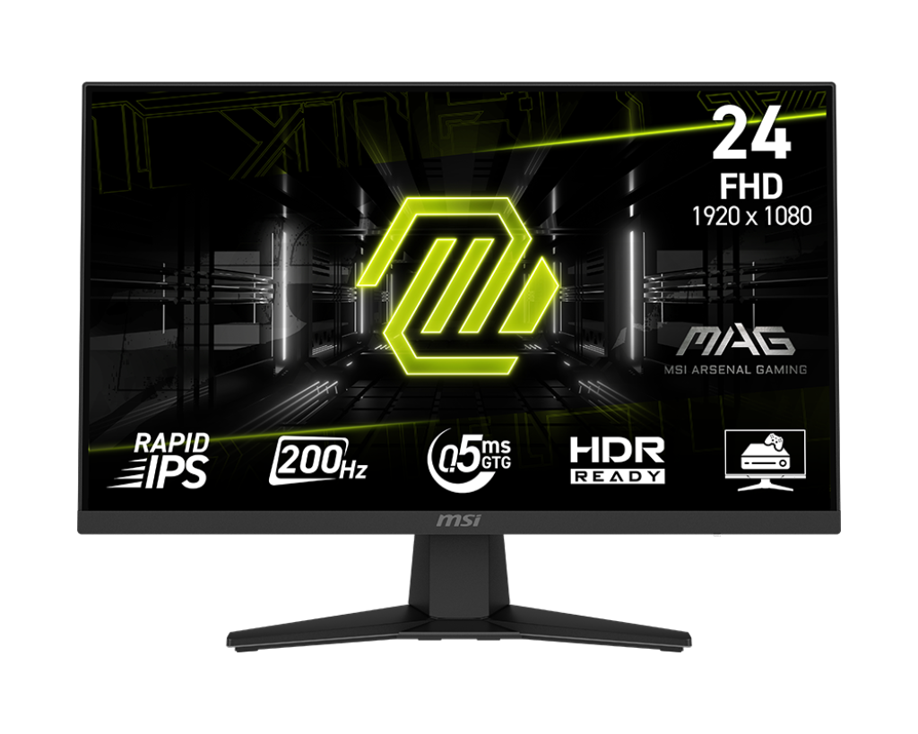 Monitor MSI MAG 244F, IPS, 23.8 inch, Full HD, 1920 x 1080, HDMI, DisplayPort, 200 Hz, 0.5 ms, Negru 9S6-3BC41H-001 "MAG 244F" (timbru verde 7 lei)