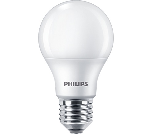 SET 4 becuri LED Philips, soclu E27, putere 9W, forma oval, lumina alb rece, alimentare 220 - 240 V, "000008718699718077" (timbru verde 1.80 lei)