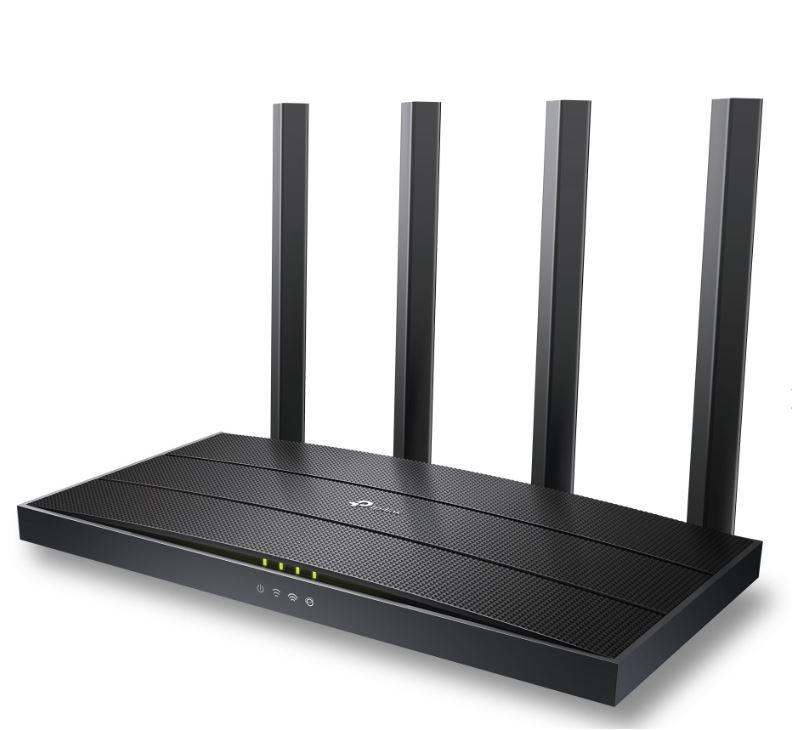 ROUTER TP-LINK wireless 1500Mbps,1 x WAN Gigabit, 4 porturi LAN Gigabit, 2.4 GHz/5 GHz dual band, 4 antene externe, WI-FI 6, 45507181 "Archer AX12" (timbru verde 0.8 lei)