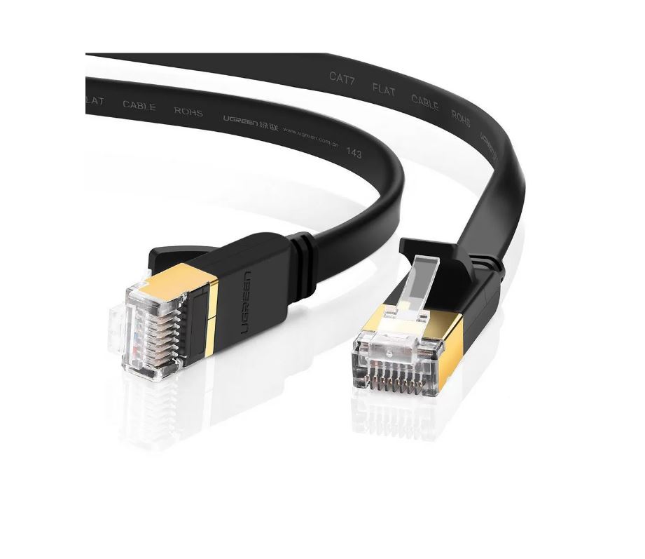 PATCH CORD FTP Ugreen Cat7, "NW106" fire din cupru, viteza maxima 10 Gbps, 10m, negru "11265" (timbru verde 0.18 lei) - 6957303882656