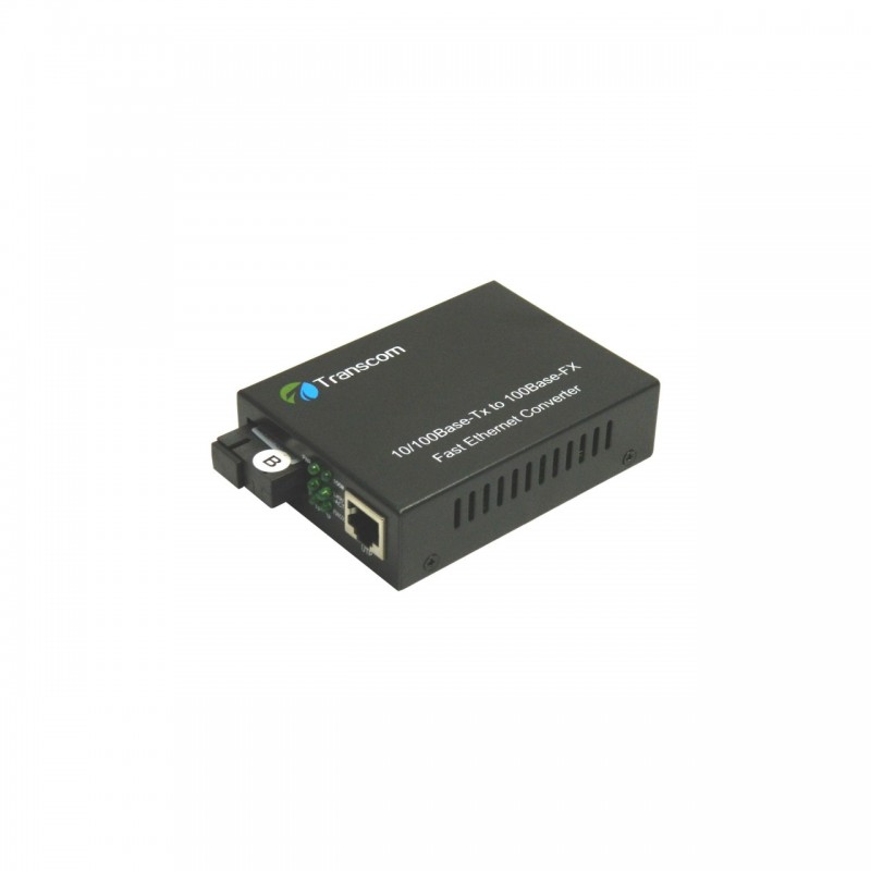 Mediaconvertor 10/100M 1550/1310nm WDM, Type B Singlemode 40km, conector SC - TRANSCOM, "TS-100-BD-40B"