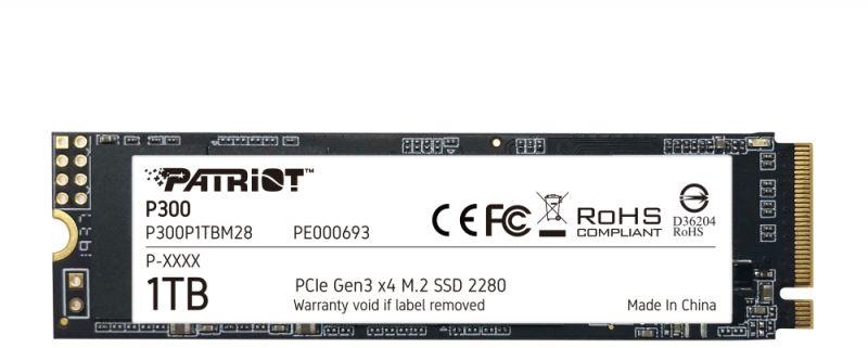 SSD PATRIOT, P300, 1TB, M.2, PCIe Gen3.0 x4, nespecificat, R/W: 2100 MB/s/1650 MB/s MB/s, "P300P1TBM28"