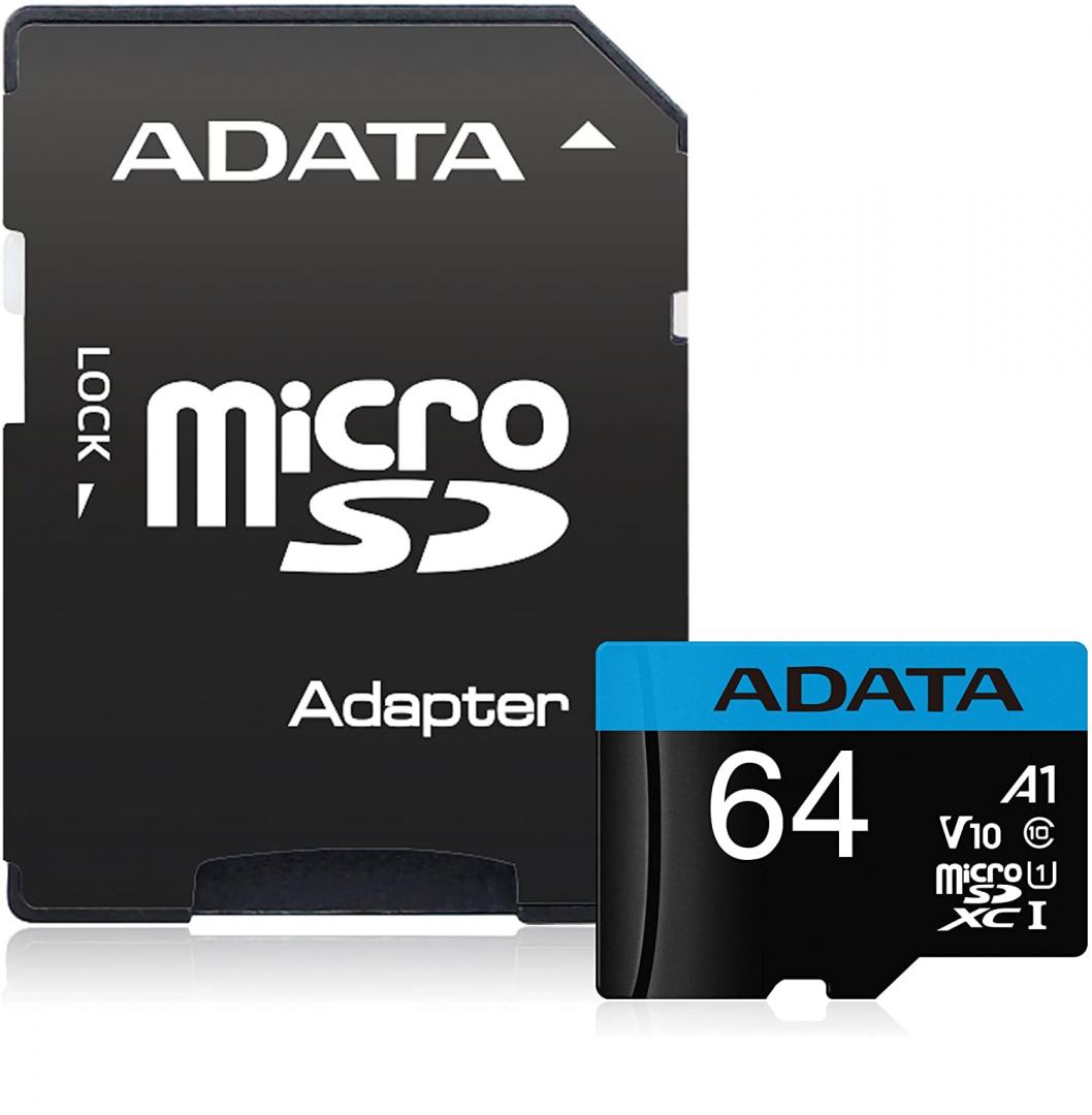 MICROSDXC 64GB AUSDX64GUICL10A1-RA1, "AUSDX64GUICL10A1" (timbru verde 0.03 lei)