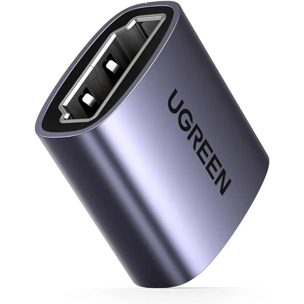 ADAPTOR video Ugreen, "HD159" cupla extender HDMI (M) la HDMI (M), rezolutie maxima 8K UHD la 60 Hz, conectori auriti, aluminiu, gri "90592" (timbru verde 0.08 lei) - 6957303895922