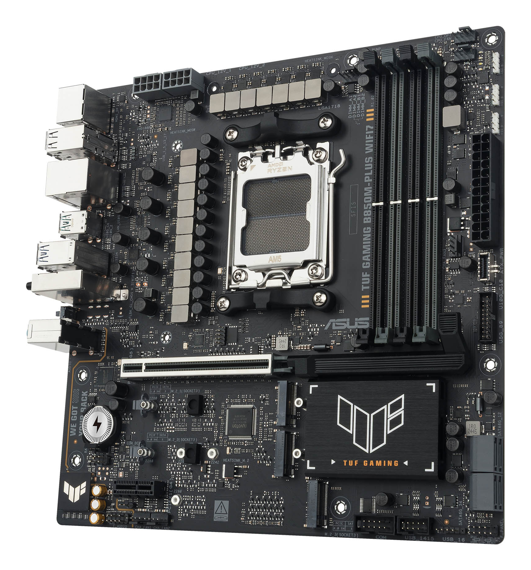 Placa de baza ASUS TUF GAMING B850M-PLUS WIFI7, AMD B850, AM5, DDR5, mATX "90MB1MU0-M0EAY0" - imagine 8