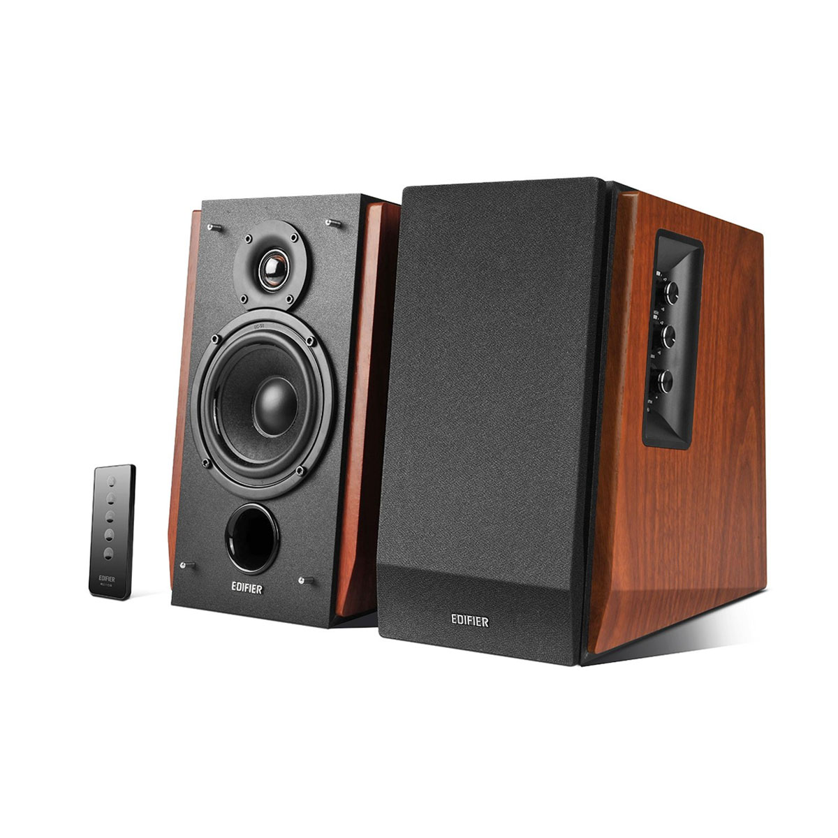 BOXE EDIFIER 2.0, RMS: 66W (2 x 15W, 2 x 18W), bluetooth, telecomanda wireless, volum, bass, treble, dual RCA, brown, "R1700BT-BR" (timbru verde 11.00 lei)
