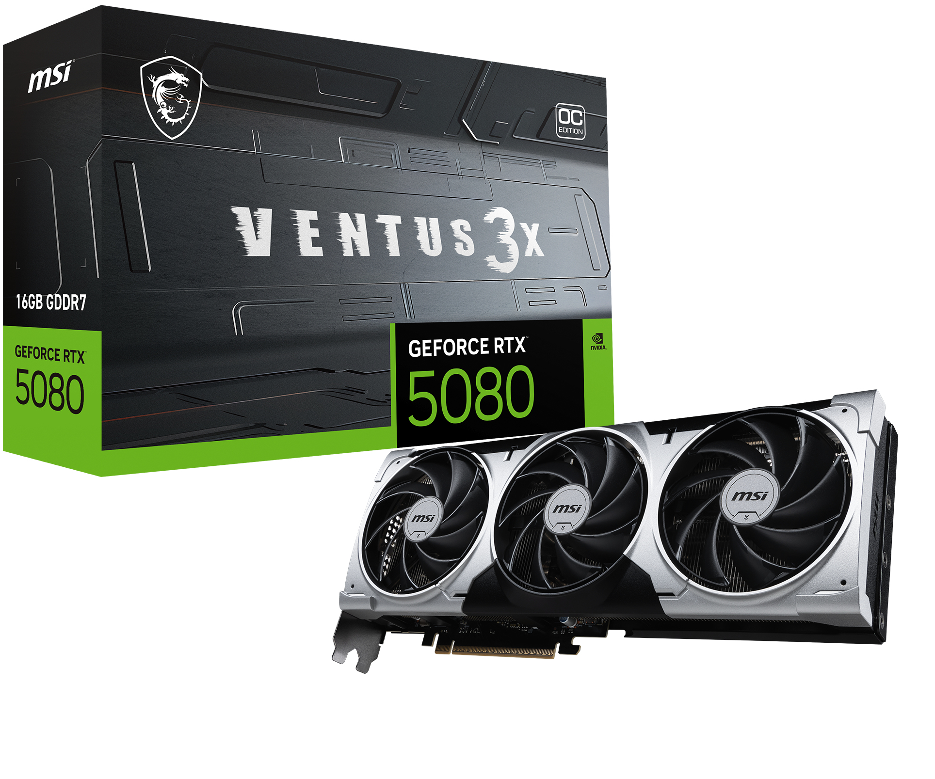 MSI GeForce RTX 5080 16G VENTUS 3X OC PLUS "GeForce RTX 5080 16G VENTUS 3X OC PLUS"
