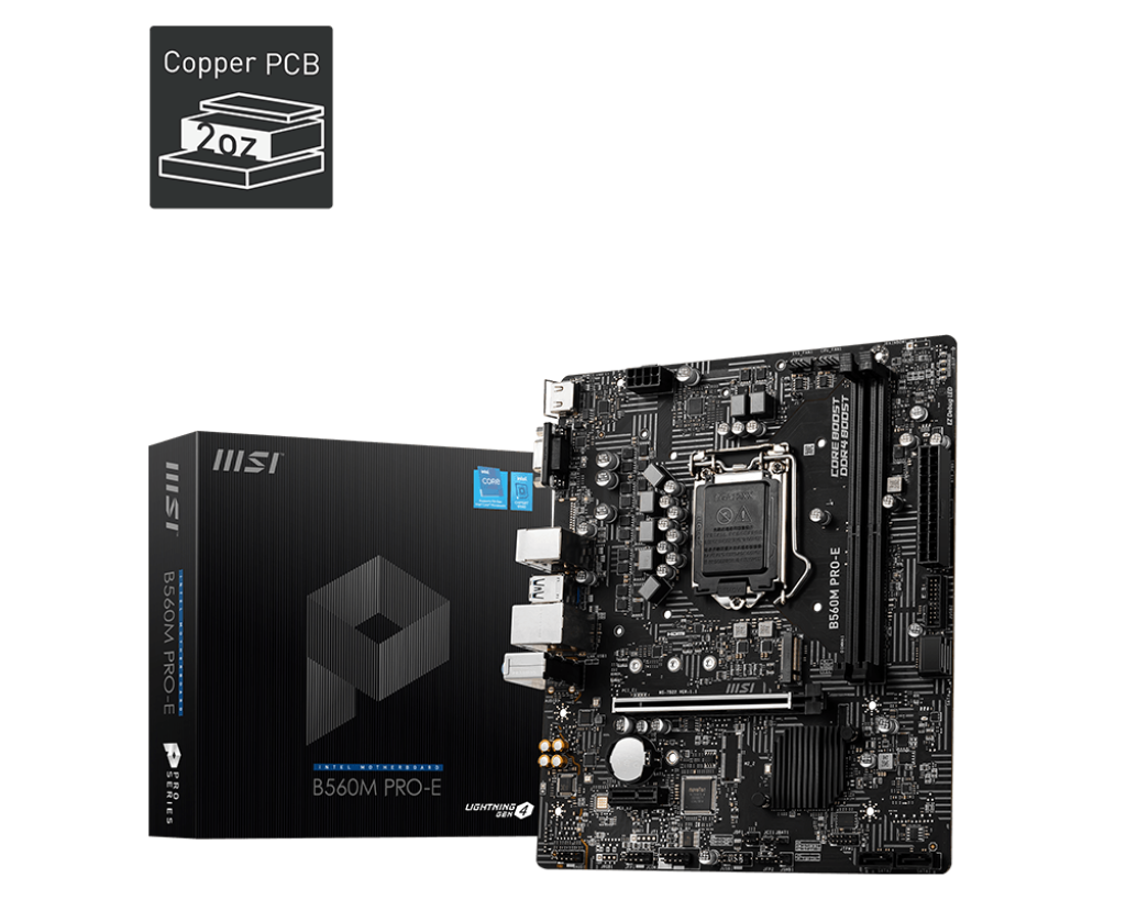 MSI B560M PRO-E Socket 1200 DDR4 up to 64GB 6xUSB 2.0 4xUSB 3.2, "B560M PRO-E"