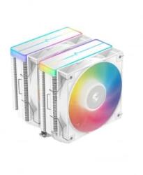 COOLER DeepCool "AG620 WH ARGB V2" skt. Intel si AMD, racire cu aer, vent. 2 x 120mm, 300 - 1950 rpm, 6 heatpipes, inaltime 161mm, RGB adresabil,"R-AG620-WHAMMN-GJD" (timbru verde 0.8 lei)