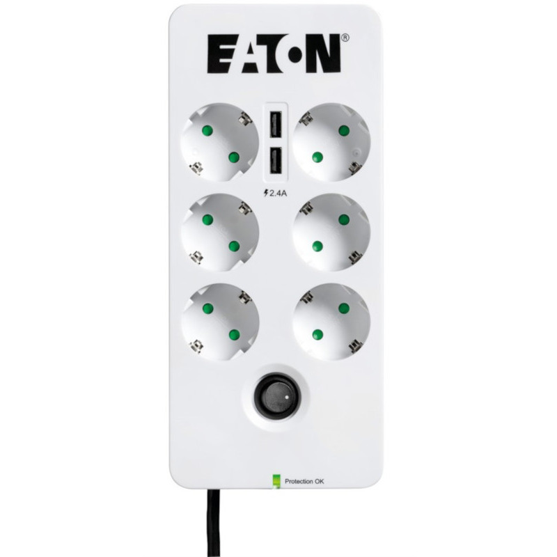 Eaton Protection Box 6 USB DIN,"PB6UD" (timbru verde 0.18 lei)